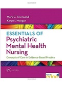 Essentials of Psychiatric Mental Health Nursing 7th Edition Townsend Morgan Test Bank ALL 29 CHAPTERS| ISBN-13:9780803658608