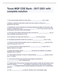 Texas MQP CDE Bank - 2017-2021 with complete solution