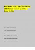 Stott Pilates Exam &vert; 50 Questions with 100&percnt; Correct Answers &vert; Verified &vert; Latest Update
