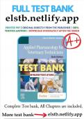 Test Bank - Applied Pharmacology for Veterinary Technicians&comma; 6th Edition &lpar;Martini-Johnson&comma; 2021&rpar;&comma; Chapter 1-20 &vert; All Chapters