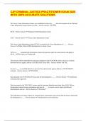 CJP CRIMINAL JUSTICE PRACTITIONER EXAM 2025 WITH 100&percnt; ACCURATE SOLUTIONS