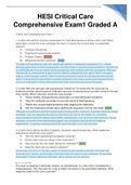 HESI Critical Care Comprehensive Exam1questions with 100&percnt; correct answers