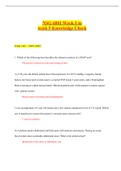 NSG 6001 Week 1 to week 5 Knowledge Check