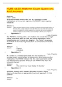 NURS 6630 Midterm Exam Questions And Answers