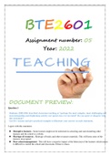 BTE2601 ASSIGNMENT 5 2022