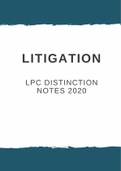LPC Civil and Criminal Litigation Notes - Distinction 2020