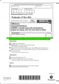Pearson Edexcel Level 3 GCE History Advanced Subsidiary PAPER 1&colon; Breadth study with  interpretations Option 1E&colon; Russia&comma; 1917&ndash;91&colon; from Lenin to Yeltsin QP MAY 2024
