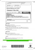 Pearson Edexcel Level 3 GCE History Advanced Subsidiary PAPER 1&colon; Breadth study with inte