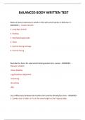  BALANCED BODY WRITTEN TEST QUESTIONS AND ANSWERS 2024