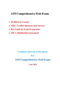 ATI PN COMPREHENSIVE EXIT EXAM (20 LATEST VERSIONS, 2021) / PN ATI COMPREHENSIVE EXIT EXAM / ATI PN PROCTORED COMPREHENSIVE EXIT EXAM / PN COMPREHENSIVE EXIT ATI EXAM (A BEST DOCUMENT FOR EXAM)