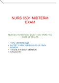 NURS 6531 MIDTERM EXAM - Complete Solution Package