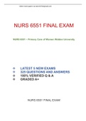 NURS 6551 FINAL EXAM Complete Solution Package