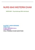 NURS 6640 MIDTERM EXAM Complete Solution Package