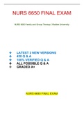 NURS 6650 FINAL EXAM Complete Solution Package