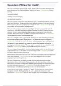 Saunders PN Mental Health 130 questions with correct answers rated A&plus;