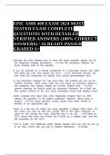 EPIC AMB 400 EXAM 2024 MOST TESTED EXAM COMPLETE QUESTIONS WITH DETAILED VERIFIED
