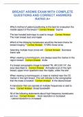 BREAST ARDMS EXAM WITH COMPLETE  QUESTIONS AND CORRECT ANSWERS  RATED A&plus;