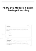 PSYC 140 Module 4 Exam- Portage Learning