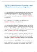 NREMT&colon; Medical&sol;Obstetrics&sol;Gynecology exam &vert;&vert;  with questions and correct answers graded A&plus; 