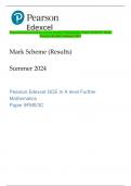Pearson Edexcel GCE In A level Further Mathematics Paper 9FM0&sol;3C Mark  Scheme &lpar;Results&rpar; Summer 2024