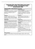 Evaluate the strengths and weaknesses of the US Constitution - US &lpar;3O MARKS&rpar; ESSAY PLAN