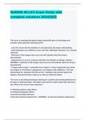 NUR205 NCLEX Exam Study with complete solutions 2024&lowbar;2025&period;