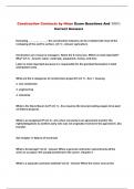 Construction Contracts by Hinze Exam Questions And 100&percnt; Correct Answers