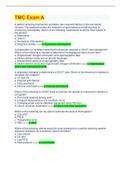 TMC Exam A &vert; 140 Questions with 100&percnt; Correct Answers &vert; 27 Pages