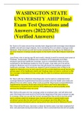 AHIP Final Exam Test Questions and Answers (2022/2023 GUARANTEED A++ 