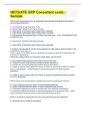 NETSUITE ERP Consultant exam - Sample &vert; 55 Questions with 100&percnt; Correct Answers