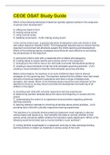CEOE OSAT Study Guide &vert; 80 Questions with 100&percnt; Correct Answers