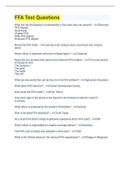 FFA Test Questions Study Guide &vert; 262 Questions &vert; 100&percnt; Correct Answers