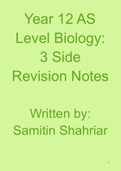 AQA AS Level Biology: Revision Notes (Year 12)