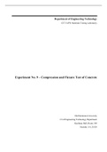 Compression and Flexure Test of Concrete LAB REPORT