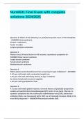 Nurs6531 Final Exam with complete solutions 2024&lowbar;2025