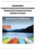 SOLUTION MANUAL  Managerial Accounting Tools for Business Decision Making   9th Edition by Jerry J&period; Weygandt&comma; Paul D&period; Kimmel   All Chapters 1-14&comma; Complete