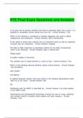 RTE Final Exam Questions and Answers &lpar;Graded A&rpar;