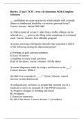 Review 12 juvi&sol; TCIC &sol; evoc &sol;cIt Questions With Complete Solutions
