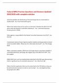 Federal MPJE Practice Questions and Answers Updated 2024&sol;2025 with complete solution