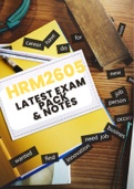 HRM2605 Exam Pack with notes - this pack is all you need! 2023