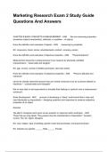 Marketing Research Exam 2 Study Guide Questions And Answers