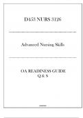 &lpar;WGU D453&rpar; NURS 3126 Advanced Nursing Skills - OA Readiness Guide Q & S 2024&period;