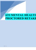 ATI MENTAL HEALTH PROCTORED RETAKE 2022 STUDY GUIDE