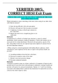 VERIFIED 100&percnt; CORRECT HESI Exit Exam 2022&sol;2023 