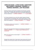 NURS 623 EXAM 1 LATEST EXAM &vert; QUESTIONS AND CORRECT ANSWERS &vert; GRADED A&plus; &vert; VERIFIED ANSWERS &vert; JUST RELEASED