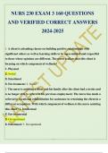 NURS 230 EXAM 3 160 QUESTIONS AND VERIFIED CORRECT ANSWERS 2024-2025