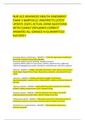   NUR 612 ADVANCED HEALTH ASSESMENT EXAM 3 MARYVILLE UNIVERSITY&vert;LATEST UPDATE 2024&vert; ACTUAL EXAM QUESTIONS WITH CLEARLY EXPLAINED CORRECT ANSWERS ALL GRADED A&plus;GUARANTEED SUCCESS&excl;&excl;