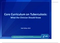 CORE CURRICULUM ON TUBERCULOSIS