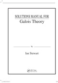 Galois Theory 4th Edition Stewart Solutions Manual