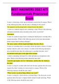 BEST ANSWERS 2022 ATI Fundamentals Proctored Exam